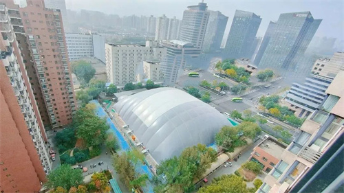北京首例“基坑氣膜”在西城投用，防塵降噪超“硬核”！
